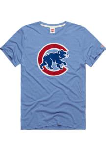 Homage Chicago Cubs Light Blue C Bear Short Sleeve Fashion T Shirt