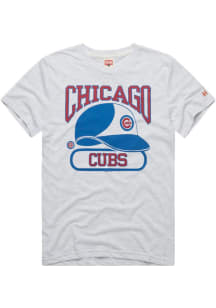 Homage Chicago Cubs Grey Helmet Short Sleeve Fashion T Shirt