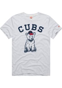 Homage Chicago Cubs Grey Sitting Bear Short Sleeve Fashion T Shirt