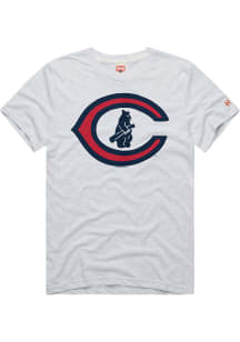 Homage Chicago Cubs Grey Bat Bear Short Sleeve Fashion T Shirt