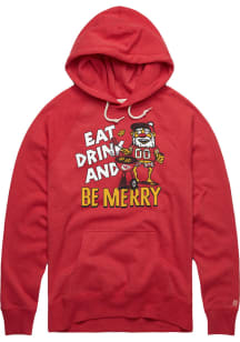 Homage Kansas City Chiefs Mens Red Eat Drink And Be Merry Fashion Hood