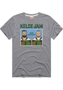 Travis Kelce Kansas City Chiefs Grey New Heights Kelce Jam Short Sleeve Fashion Player T Shirt