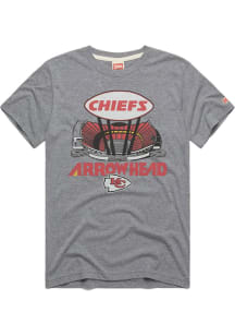Homage Kansas City Chiefs Grey Arrowhead Stadium Short Sleeve Fashion T Shirt