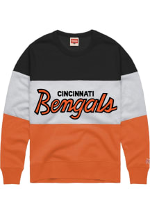 Homage Cincinnati Bengals Mens Orange Stripe Long Sleeve Fashion Sweatshirt