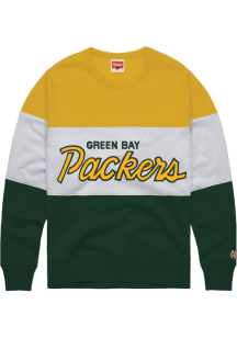 Homage Green Bay Packers Mens Green Stripe Long Sleeve Fashion Sweatshirt