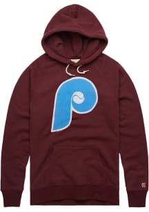 Homage Philadelphia Phillies Mens Maroon Primary Coop Logo Fashion Hood