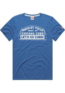 Homage Chicago Cubs Blue Wrigley Field Sign Short Sleeve Fashion T Shirt