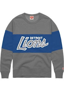 Homage Detroit Lions Mens Grey Stripe Long Sleeve Fashion Sweatshirt