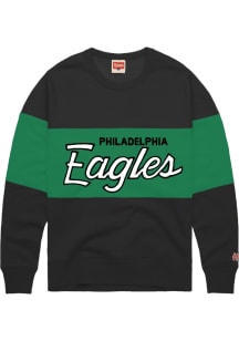 Homage Philadelphia Eagles Mens Black Retro Stripe Long Sleeve Fashion Sweatshirt