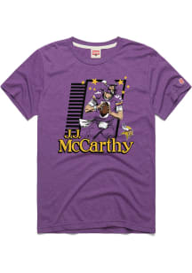 JJ McCarthy Minnesota Vikings Purple Portrait Short Sleeve Fashion Player T Shirt