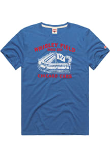 Homage Chicago Cubs Blue Wrigley Field Stadium Short Sleeve Fashion T Shirt