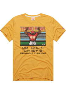 Derrick Thomas Kansas City Chiefs Gold TECMO Bowl Short Sleeve Fashion Player T Shirt