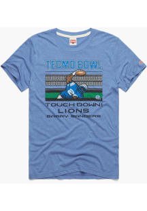 Barry Sanders Detroit Lions Blue TECMO Bowl Short Sleeve Fashion Player T Shirt