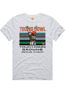 Bernie Kosar Cleveland Browns Grey TECMO Bowl Short Sleeve Fashion Player T Shirt