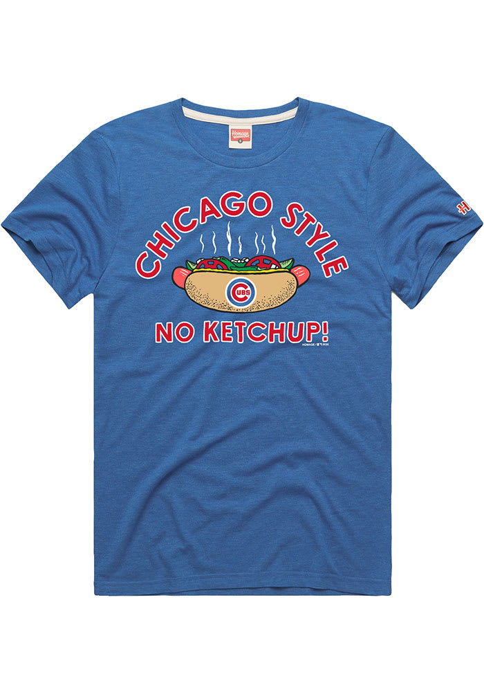 Homage Chicago Cubs Blue Chicago Style Short Sleeve Fashion T Shirt