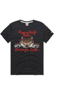 Homage Cleveland Charcoal Raging Wolf Bobs Short Sleeve Fashion T Shirt
