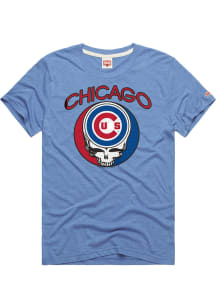 Homage Chicago Cubs Light Blue Grateful Dead Short Sleeve Fashion T Shirt