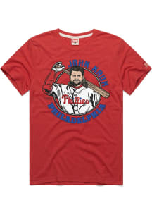 John Kruk Philadelphia Phillies Red Player Portrait Short Sleeve Fashion Player T Shirt