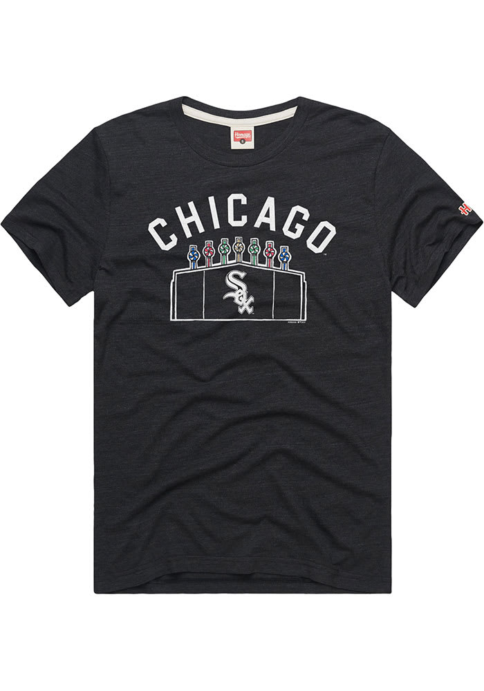 Homage Chicago White Sox Black Scoreboard Short Sleeve Fashion T Shirt