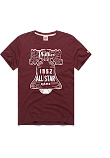Homage Philadelphia Phillies Red All Star Game 1952 Short Sleeve Fashion T Shirt