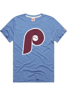 Homage Philadelphia Phillies Light Blue Coop Short Sleeve Fashion T Shirt