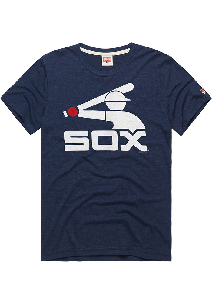 Homage Chicago White Sox Navy Blue Coop Logo Short Sleeve Fashion T Shirt