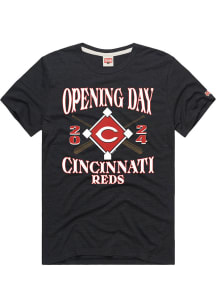 Homage Cincinnati Reds Charcoal Opening Day Short Sleeve Fashion T Shirt