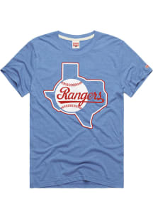 Homage Texas Rangers Light Blue State Short Sleeve Fashion T Shirt