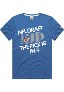 Homage Detroit Lions Blue The Pick Is In Short Sleeve Fashion T Shirt