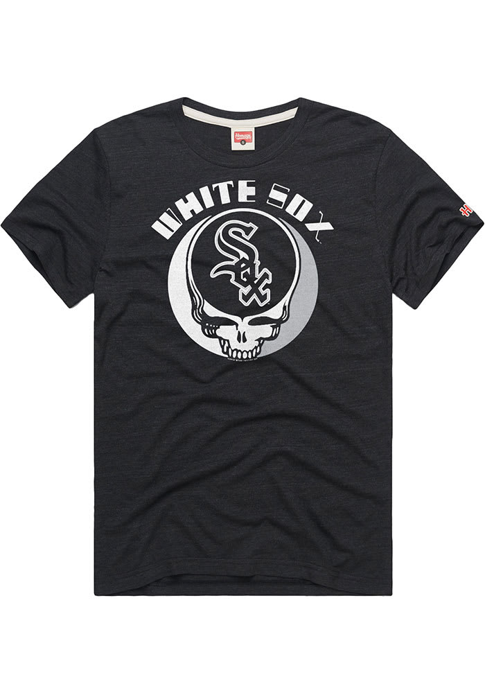 Homage Chicago White Sox Black Grateful Dead Short Sleeve Fashion T Shirt
