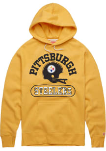 Homage Pittsburgh Steelers Mens Gold Arch Over Pill Fashion Hood