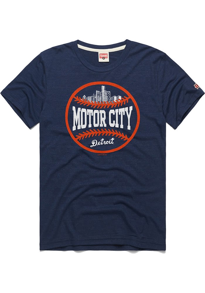 Homage Tigers Motor City Skyline Short Sleeve Fashion T Shirt