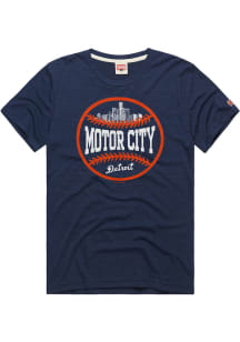Homage Detroit Tigers Navy Blue Motor City Skyline Short Sleeve Fashion T Shirt