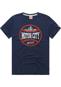 Homage Detroit Tigers Navy Blue Motor City Baseball Short Sleeve Fashion T Shirt