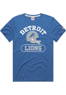 Homage Detroit Lions Blue Arch Over Pill Short Sleeve Fashion T Shirt