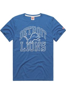 Homage Detroit Lions Blue Heart And Soul Short Sleeve Fashion T Shirt