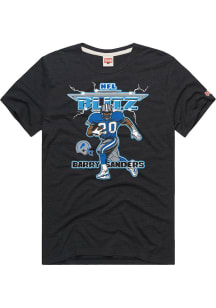 Barry Sanders Detroit Lions Black Blitz Short Sleeve Fashion Player T Shirt