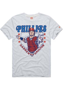 Darren Daulton Philadelphia Phillies Ash Player Portrait Short Sleeve Fashion Player T Shirt