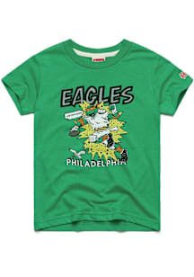 Homage Philadelphia Eagles Youth Kelly Green Teenage Mutant Ninja Turtle Short Sleeve Fashion T-Sh..