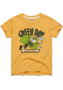 Homage Green Bay Packers Youth Gold Teenage Mutant Ninja Turtle Short Sleeve Fashion T-Shirt