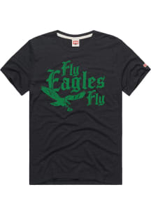 Homage Philadelphia Eagles Black Fly Eagles Fly Short Sleeve Fashion T Shirt