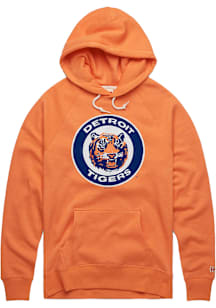 Homage Detroit Tigers Mens Orange Coop Logo Fashion Hood