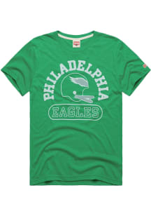 Homage Philadelphia Eagles Kelly Green Retro Arch Over Pill Short Sleeve Fashion T Shirt