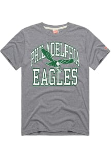 Homage Philadelphia Eagles Grey Retro Heart And Soul Short Sleeve Fashion T Shirt