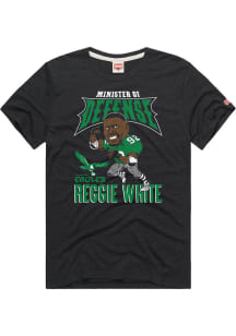 Reggie White Philadelphia Eagles Black Minister Of Defense Short Sleeve Fashion Player T Shirt