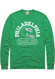 Homage Philadelphia Eagles Kelly Green Arch Over Pill Long Sleeve Fashion T Shirt