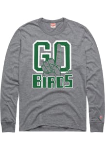 Homage Philadelphia Eagles Grey Go Birds Long Sleeve Fashion T Shirt