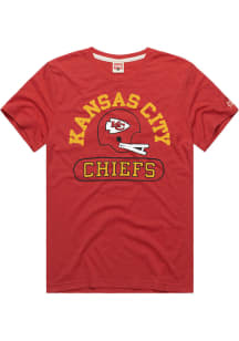 Homage Kansas City Chiefs Red Arch Over Pill Short Sleeve Fashion T Shirt