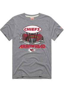 Homage Kansas City Chiefs Grey Arrowhead Short Sleeve Fashion T Shirt