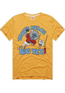 Travis Kelce Kansas City Chiefs Gold Kelce Big Yeti Short Sleeve Fashion Player T Shirt